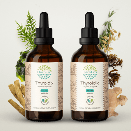 Thyroidix Alcohol Extract Tincture. Thyroid Support 2x4 oz