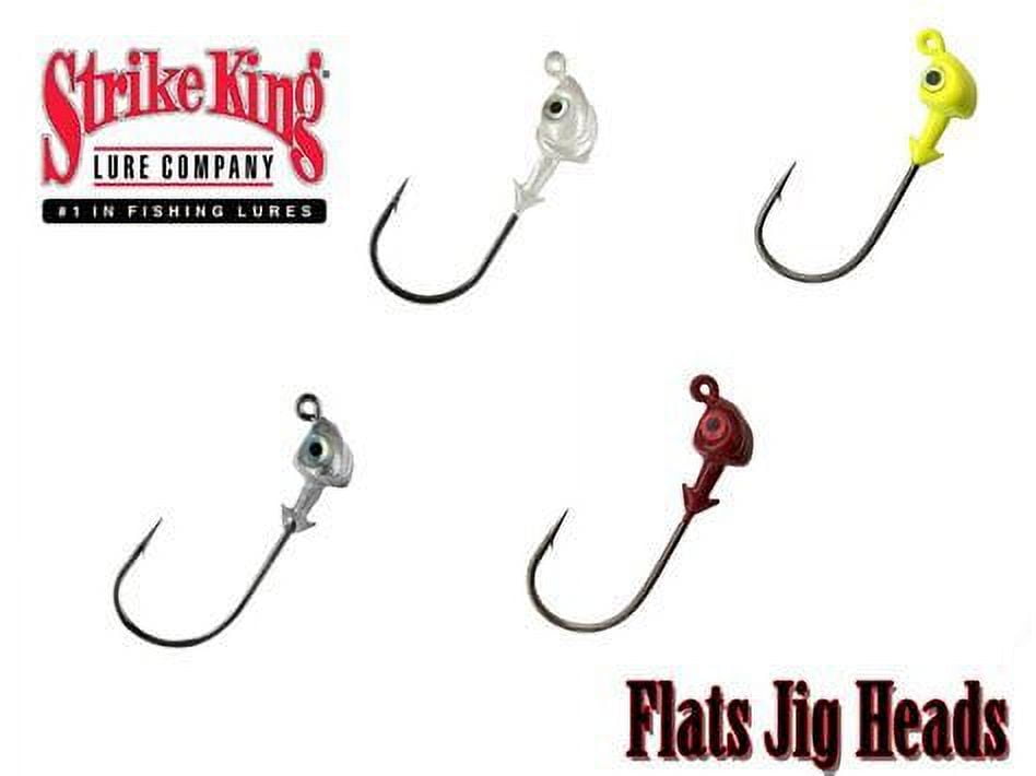 (3 pack) Strike King Flat's Jig Head 3/8oz Chartreuse Fishing Jig