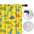 thumbnail image 4 of Blackout Kids Curtains,Yellow Dinosaur Plant Pattern Childrens Insulated Curtains Set Of 2,Bedroom Essentials,Toddler Room Decor 42"x54", 4 of 5