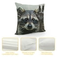 thumbnail image 4 of Chilfamy Throw Pillow Covers for Couch Funny Cute Raccoon Bed Or Sofa Pillows Case Brown and White Hair Rock Gesture Decorative Square Cushion Covers  White, 4 of 5