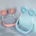 thumbnail image 2 of Ventilador portátil Manos libres Banda para el cuello Manos libres Colgante USB Recargable Doble ventilador Mini aire acondicionado Enfriador, 2 of 8