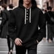 thumbnail image 1 of pstuiky Camisas de manga larga de invierno para hombre, Sudadera con capucha de manga larga de color liso para hombre Tops casuales para hombres m, 1 of 9