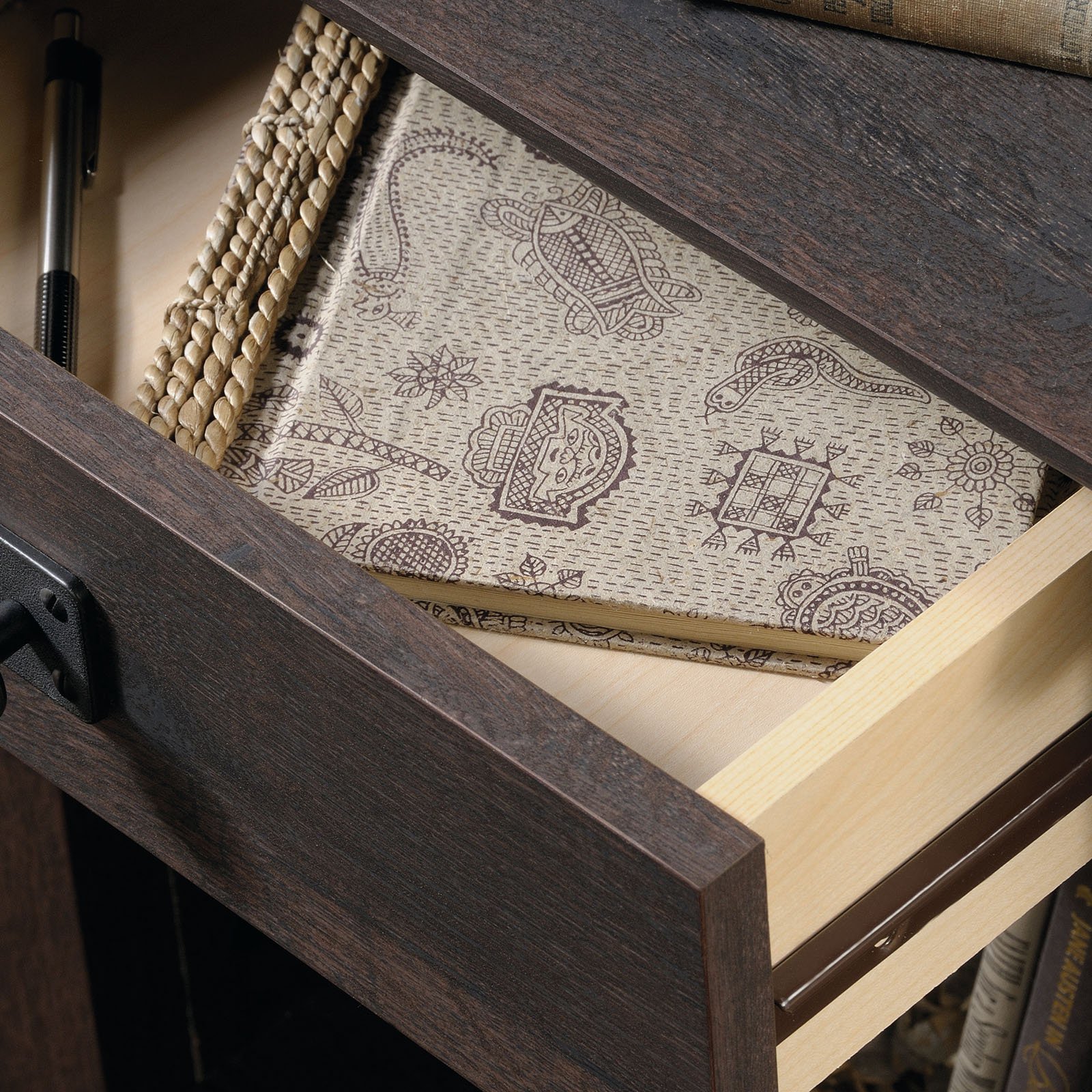 Sauder Carson Forge Nightstand Coffee Oak Finish Walmart Com Walmart Com