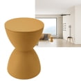 thumbnail image 1 of Tabouret en Forme de Sablier en Plastique Moderne Simple Style Nordique Tabouret Rond pour Salle de Bain Cabine d'Essayage, Blanc, 1 of 8