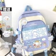 thumbnail image 3 of Sanrio-mochila de juguete de felpa Cinnamoroll para niño y niña, Bolsa Escolar Kawaii para estudiantes, ordenador grande, color negro, Y2k, azul, novedad, 3 of 4