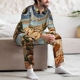 thumbnail image 7 of Lsque Surreal Desert Eye Landscape Pattern Long Sleeve Pajama Set for Men - Soft 2-Piece Sleepwear and Loungewear Set with Pockets, Comfy Nightwear-XX-Large, 7 of 7
