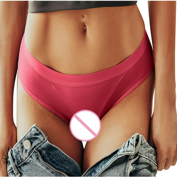 jovati Sexy Lingerie for Women for Sex Womens Solid Underwear Cotton  Stretch Sexy Panties Lingerie Women Briefs