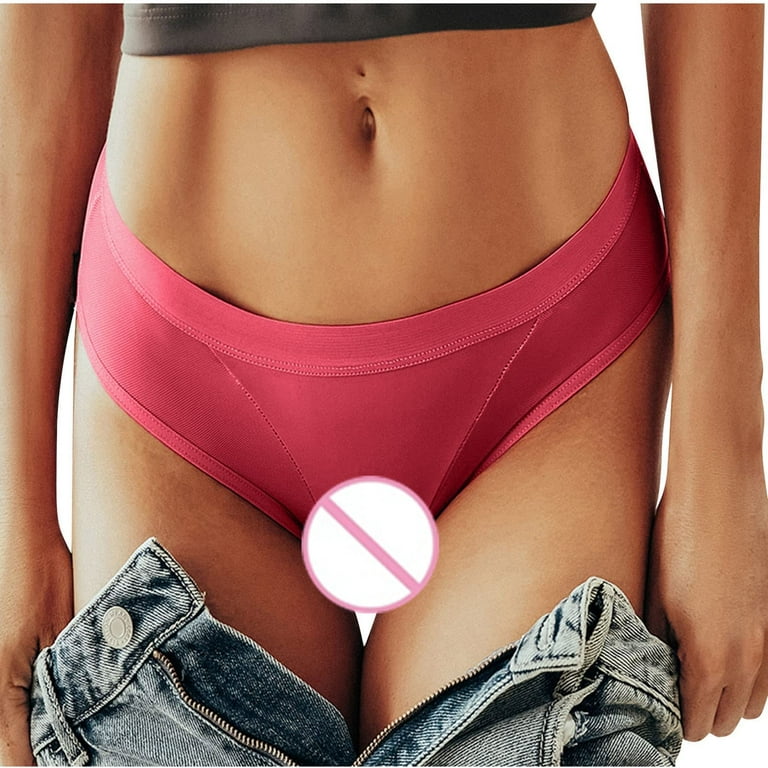 Xysaqa Womens Seamless Sexy Underwear Breathable High Cut Stretch Bikini  Panties Low Rise Mesh Cheeky Hipster Briefs on Clearance