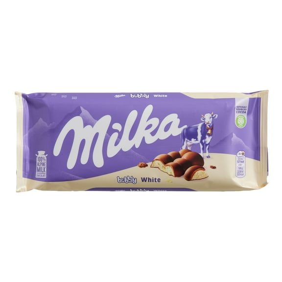 Milka Bubbly White Milk Chocolate Bar 3.5 oz. 2 ea