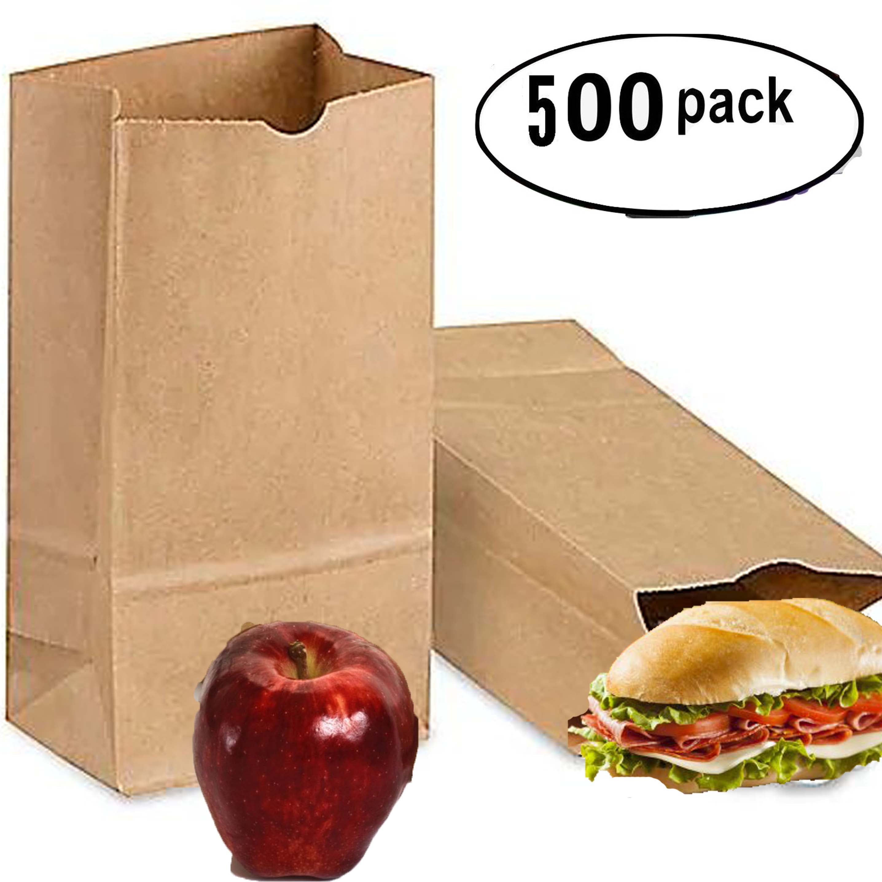 Prime Line Disposable Brown Paper Lunch Bags – 5x3.13x9.75 Inches, 4 LB Capacity, 100 Pack | Takeout, Sandwich & Bakery Bags - View #14