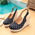 thumbnail image 6 of Hurxie Womens Closed Toe Platform Espadrilles Lace Wedge Heel Sandals Black 7.5, 6 of 8