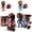 Blue, variant on Mini Motorcycle Helmet Heroes Transforming Ornament – Motorcycle Helmet Action Figure with Hidden Racer Inside,360° Articulated Joints,Folds Flat for Storage,Desk Décor for Enthusiasts