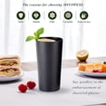 thumbnail image 4 of Reusable Wheat Straw Cups,QZS Unbreakable Plastic Water Cup Set,Stackable Tumblers,6 Pack Portable Water Glasses for Home,Kitchen,Camping, 4 of 6