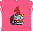 thumbnail image 4 of Inktastic 4th Birthday Fire Truck Boys or Girls Toddler T-Shirt, 4 of 5