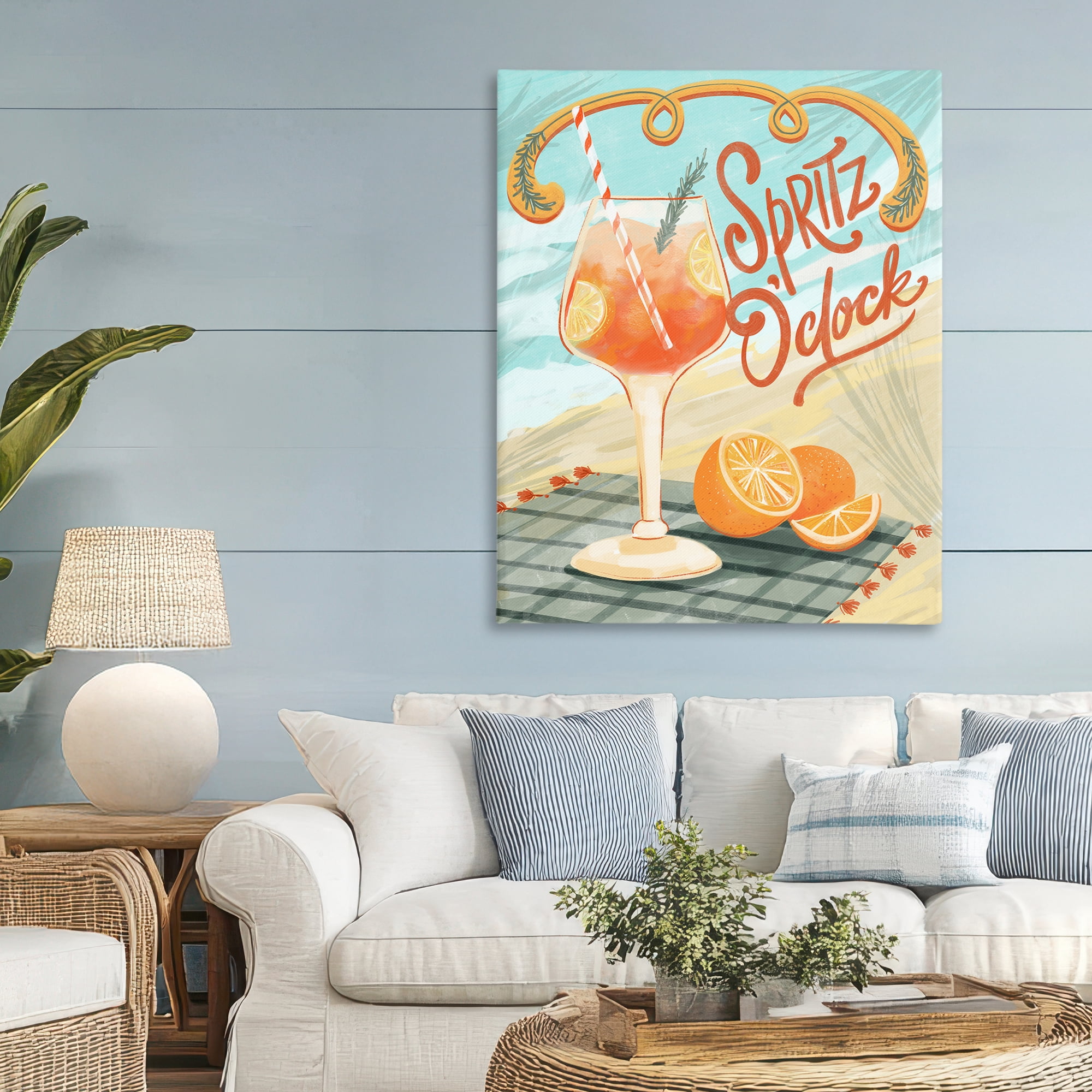 Stupell Industries Spritz O'Clock Citrus Cocktail Canvas Wall Art, design by Connie Summers