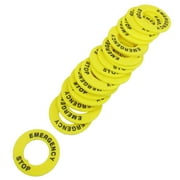 Unique Bargains 40mmx22mm Yellow Stop Warning Ring Replacement 20 Pcs