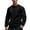 Black, variant on Oplxuo Men's Corduroy Sweatshirt Casual Solid Long Sleeve Crewneck Loose Vintage Pullover Tops with Chest Pocket