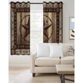 thumbnail image 3 of Blackout Curtains for Bedroom, Western Farmhouse Room Darkening Window Drapes for Living Room, Primitive Rustic Country Retro Texas Star Thermal Insulated Grommet Curtains, 27.5x39 inch, 2 Panels, 3 of 9