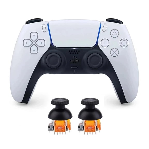 Restored Sony PS5 Controller White Drift Free - TMR JOYSTICKS