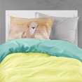 thumbnail image 2 of Dog Green and Brown Watercolor Fabric Standard Pillowcase, 2 of 2