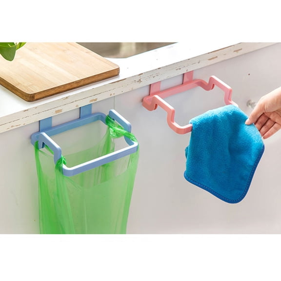 SOPOTUTU Kitchen Trash Bag Holder, 1 Pc, Hanging on Cabinet Door, Space-Saving, Convenient Home Organizer for Kitchen Waste Bags