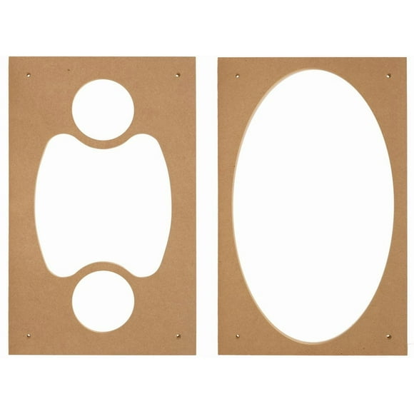 Peachtree Woodworking Football Bowl and Tray Template - 2 Piece Set