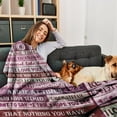 thumbnail image 4 of Yibo Valentines Day Gifts for Wife Blanket Flannel Soft and Comfortable Anti-static Bed Sofa Blanket, 4 of 7