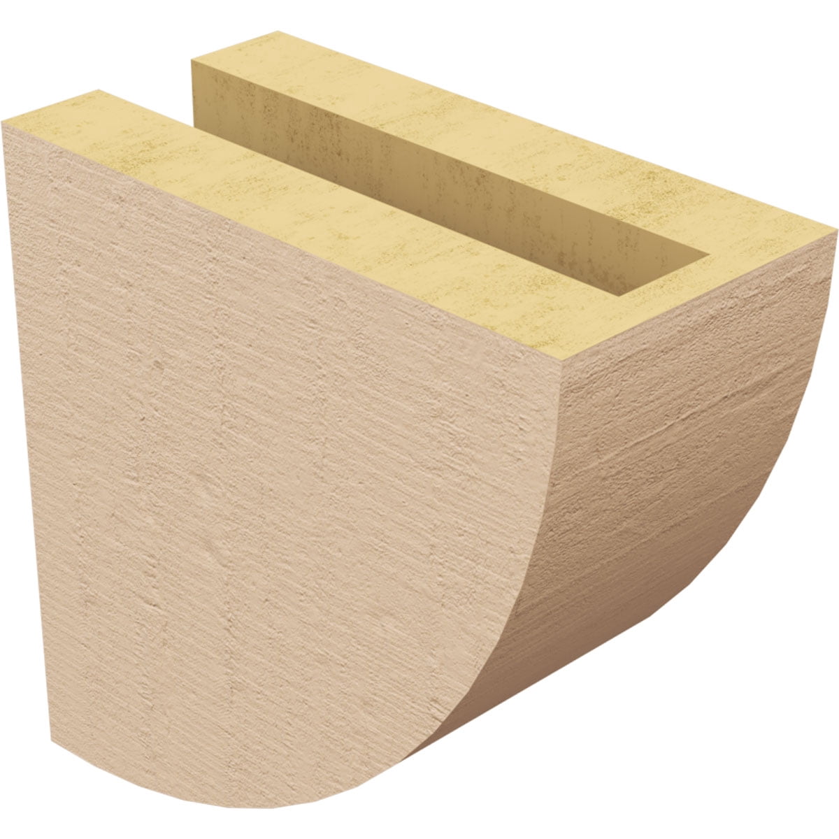 3"W x 6"D x 6"H Classic Durham Rough Cedar Woodgrain TimberThane Corbel, Primed Tan