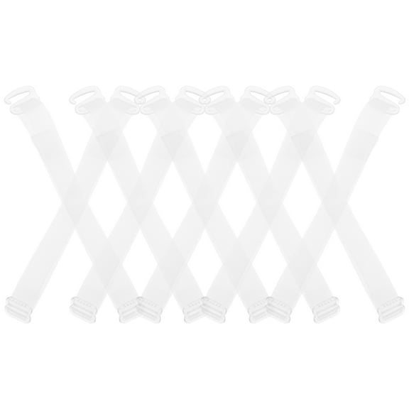 5 Pairs Heel Snap Button Straps for Women High Heels Expander Shoelaces Transparent