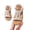Beige, variant on Weebloom Little Girls Sandals Fashionable Flip Flops Non- Rubber Soles Fasteners Babies Summer Shoes Beach Walking Sandals