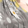 thumbnail image 3 of Gray Daisy Flower Yellow Blooms Pattern Blanket,Comfortable Soft Flannel Throw Blanket,All Season,Warm Lightweight Blankets for Sofa Bed Couch Living Room Chair,30"x40", 3 of 4