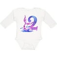 thumbnail image 3 of Inktastic 2nd Birthday Mermaid Tail Boys or Girls Long Sleeve Baby Bodysuit, 3 of 5