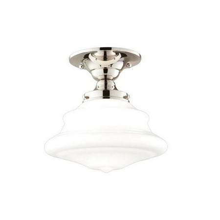 

One Light Flush Mount 9.5 inches Wide By 8 inches High-Polished Nickel Finish Bailey Street Home 116-Bel-673177