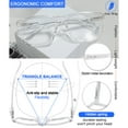 thumbnail image 5 of MARE AZZURO Oversized Square Reading Glasses Men Large Readers Big Face 1.00 1.25 1.50 1.75 2.00 2.25 2.50 2.75 3.00 3.50 4.00 5.00 6.00 (Transparent, 2.0), 5 of 8