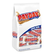 Payday Peanut Caramel Snack Size Candy, Bag 33 oz