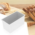 thumbnail image 3 of NUZYZ 450g/750g/1000g Metal Non-stick Toast Box Bread Loaf Pan Baking Mold with Lid, 3 of 7