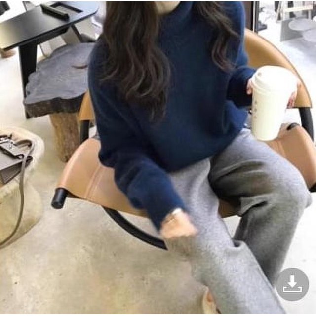 Suéter de punto holgado de cuello alto grueso para otoño e invierno, estilo holgado, ropa interior y exterior, camisa de fondo