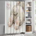 thumbnail image 6 of Easter Shower Curtain Set, Waterproof Shower Curtains for Bathroom, Spring Watercolor Oil Painting Country Bunny Washable Fabric Cloth Bath Curtain for Bathtub Decoration with Hooks 72x78 Inches, 6 of 9