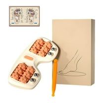 Portable Double Foot Massage Roller for Plantar Fasciitis Relief - 3-in-1 Massage Techniques for Pain Relief, Improved Circulation & Muscle Recovery, Home Office Reflexology Tool