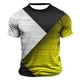 thumbnail image 2 of Mens Camisas de Manga Corta Impresión Casual Deportes Cuello Redondo Blusa, Poliéster Ligero para la Primavera Verano Al Aire Libre Uso Diario, 2 of 4