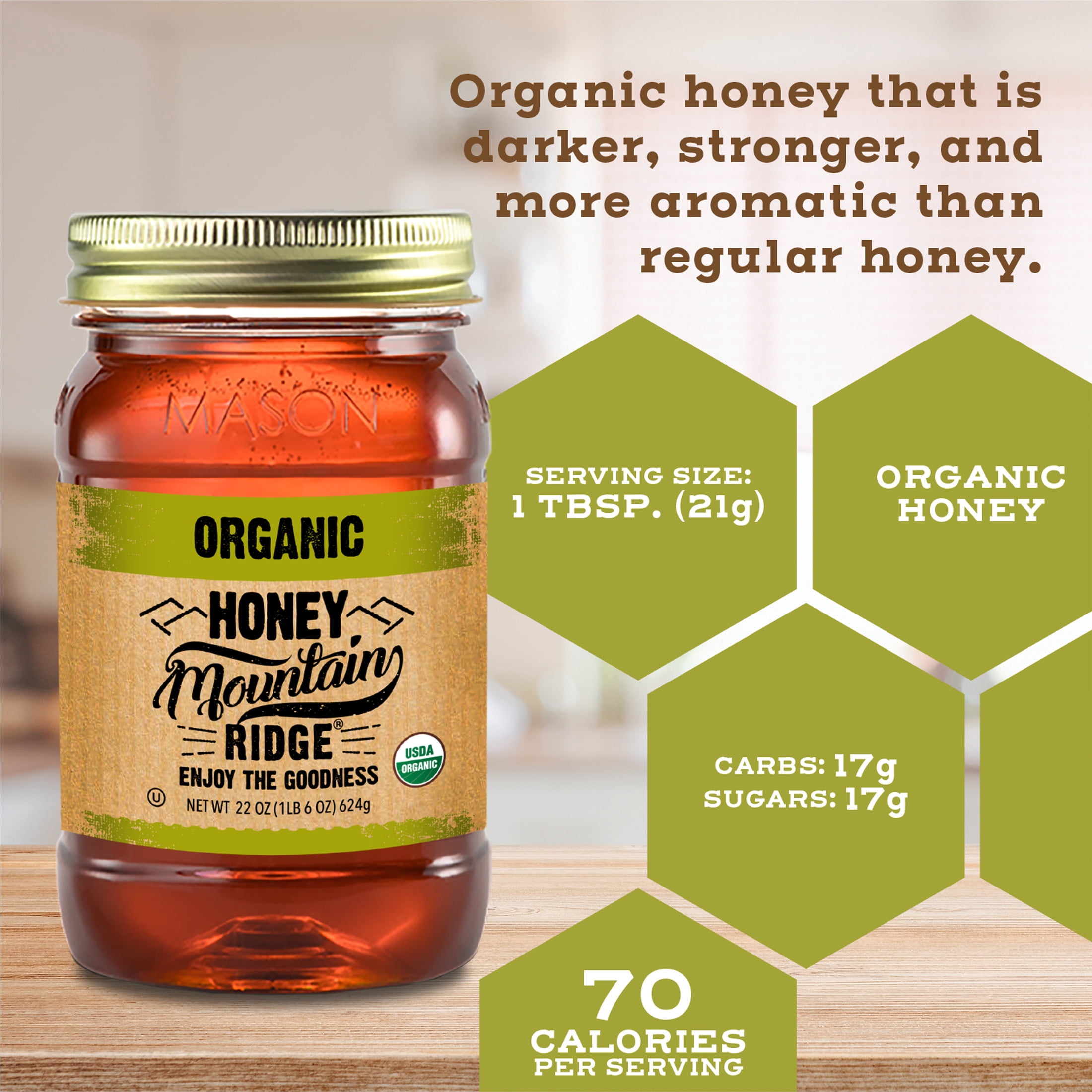 Mountain Ridge Raw Honey 22 oz