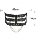 thumbnail image 3 of Cyber Goth Lolita Waist Belt - Women's Waistband with Multiple Buckles and Chains, 3 of 6