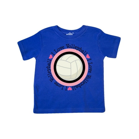 

Inktastic I Love Volleyball Sports Gift Toddler Toddler Girl T-Shirt