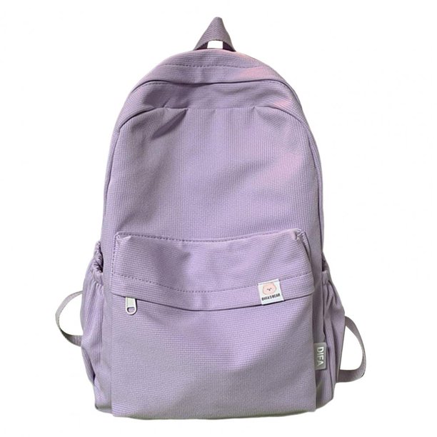 Mochila transpirable Popular con múltiples bolsillos para estudiantes universitarios, mochila suave con cremallera, estilo Ins para exteriores Fivean unisex