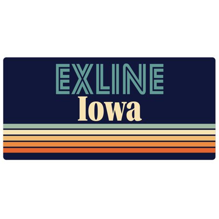 

Exline Iowa 5 x 2.5-Inch Fridge Magnet Retro Design