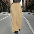 thumbnail image 6 of purcolt Womens Wide Leg Dress Pants Pull On Stretchy Work Pants High Waisted Business Casual Palazzo Pants Trousers with Pockets, 6 of 7