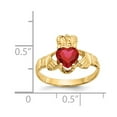 thumbnail image 3 of 14K Yellow Gold Ring Band Themed (07) July Synthetic Birthstone, Size 8, 3 of 5
