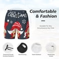 thumbnail image 3 of Naloa Cute Christmas Gnomes (2) Print Men Swim Trunks with Compression Liner ,Board Shorts,Men's Swim Shorts with Drawstring and Elastic Waistband-Small, 3 of 6