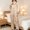 Beige womens lounge set a1, variant on sdhkgrrt Women's 2 Piece Matching Pajama Set Collared Long Sleeve Shirt Long Pants Solid Casual Comfortable Lounge Set Fall Winter Tracksuit Clothing, Beige M