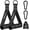 Black, Gray, variant on Gym Exercise Handles, Replacement Handle Attachments for Cable Machine Pulleys, Resistance Band and Strength Trainer, Pull Down Workout Accessories, Home Gym Add On Equipment
